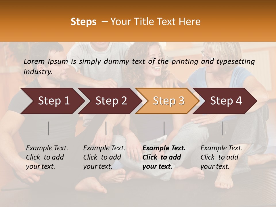 A Group Of People Sitting On A Yoga Mat PowerPoint Template