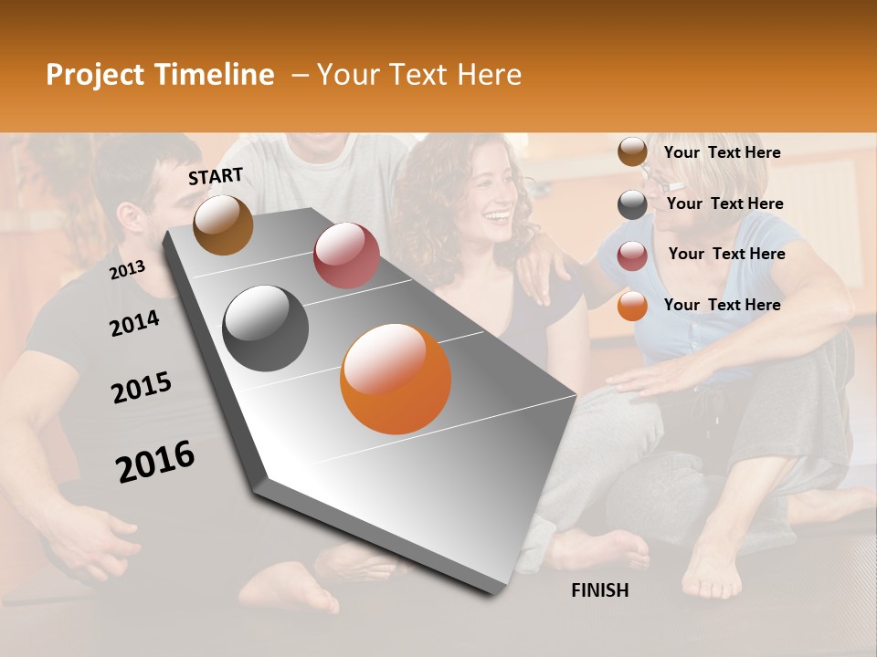 A Group Of People Sitting On A Yoga Mat PowerPoint Template