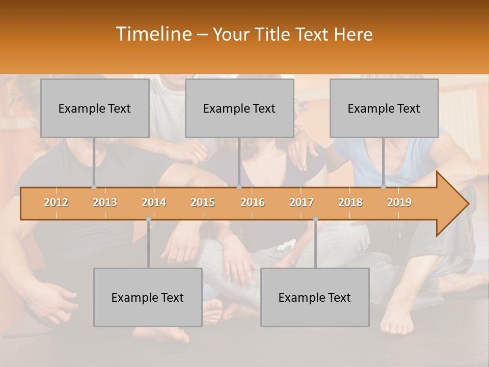 A Group Of People Sitting On A Yoga Mat PowerPoint Template