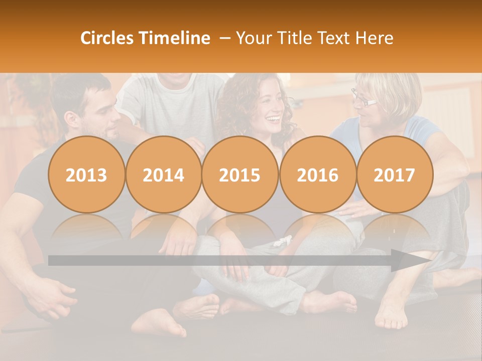 A Group Of People Sitting On A Yoga Mat PowerPoint Template