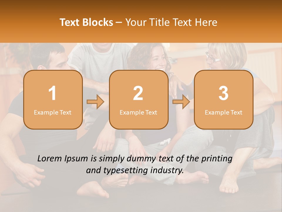 A Group Of People Sitting On A Yoga Mat PowerPoint Template