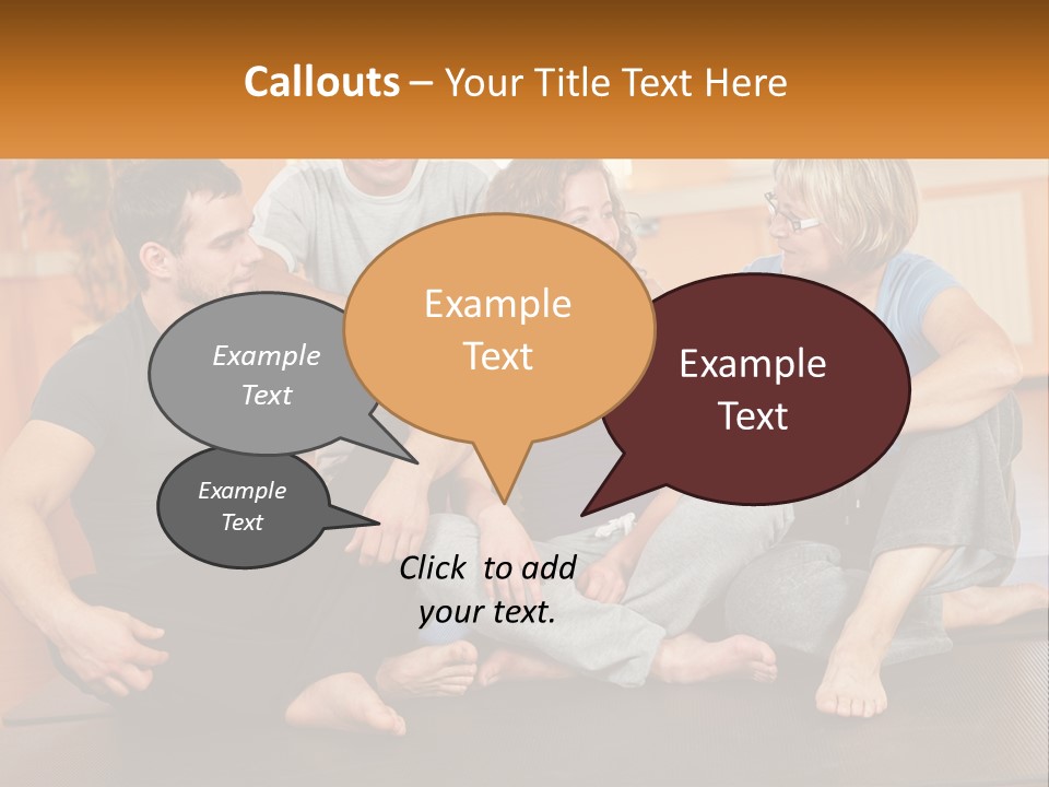 A Group Of People Sitting On A Yoga Mat PowerPoint Template