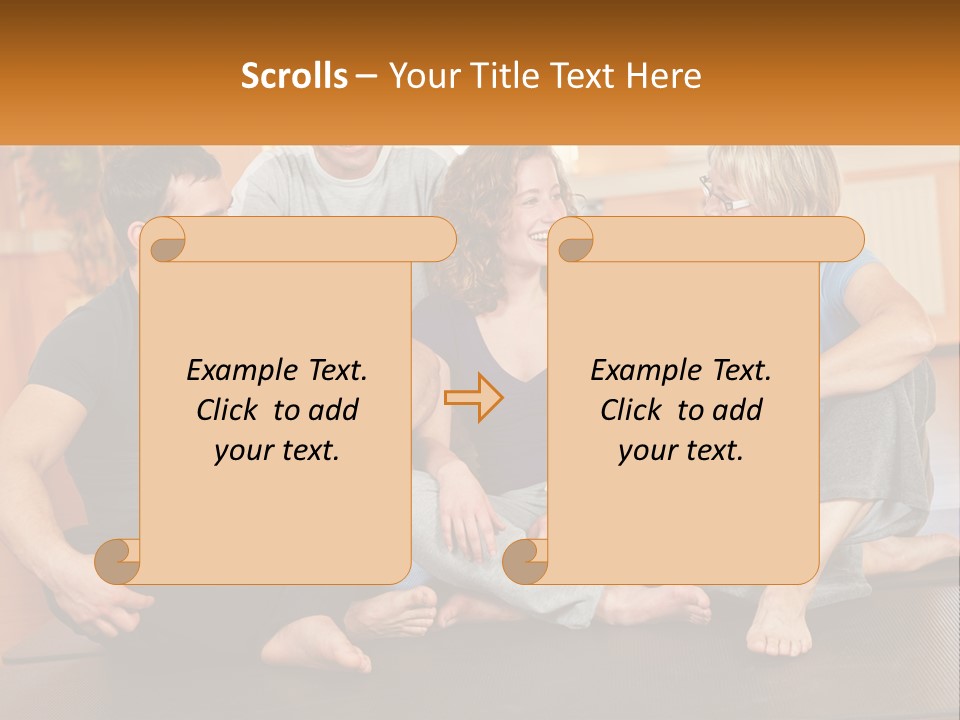 A Group Of People Sitting On A Yoga Mat PowerPoint Template