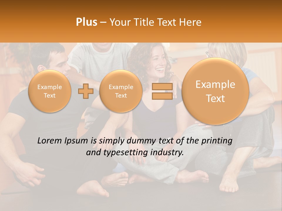 A Group Of People Sitting On A Yoga Mat PowerPoint Template