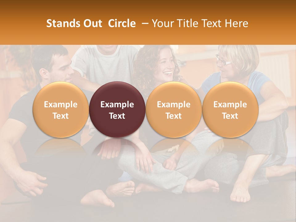 A Group Of People Sitting On A Yoga Mat PowerPoint Template