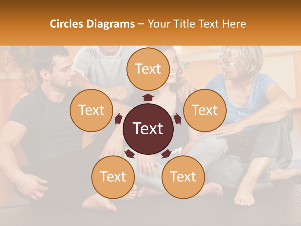 A Group Of People Sitting On A Yoga Mat PowerPoint Template