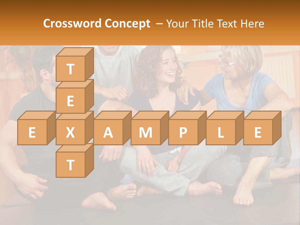 A Group Of People Sitting On A Yoga Mat PowerPoint Template