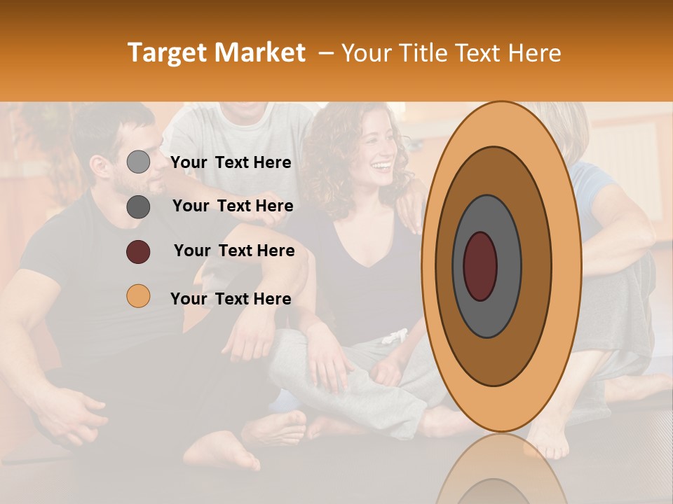 A Group Of People Sitting On A Yoga Mat PowerPoint Template