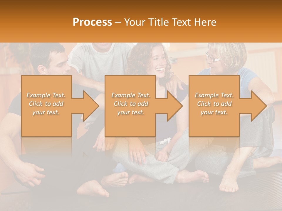 A Group Of People Sitting On A Yoga Mat PowerPoint Template