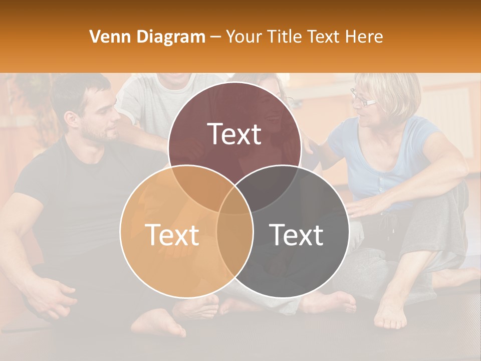 A Group Of People Sitting On A Yoga Mat PowerPoint Template