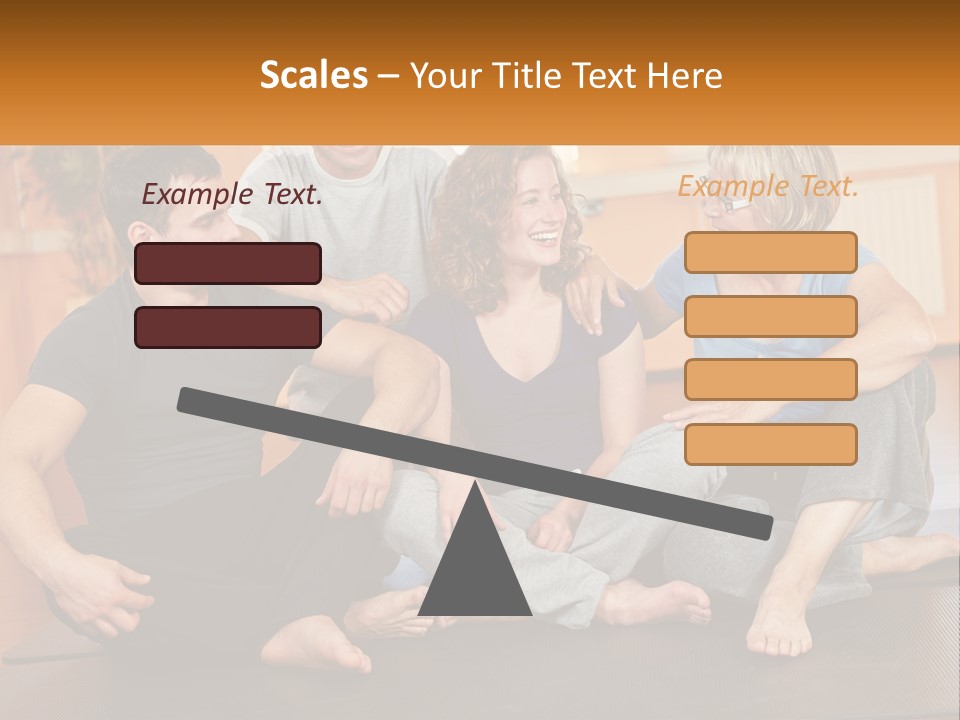 A Group Of People Sitting On A Yoga Mat PowerPoint Template