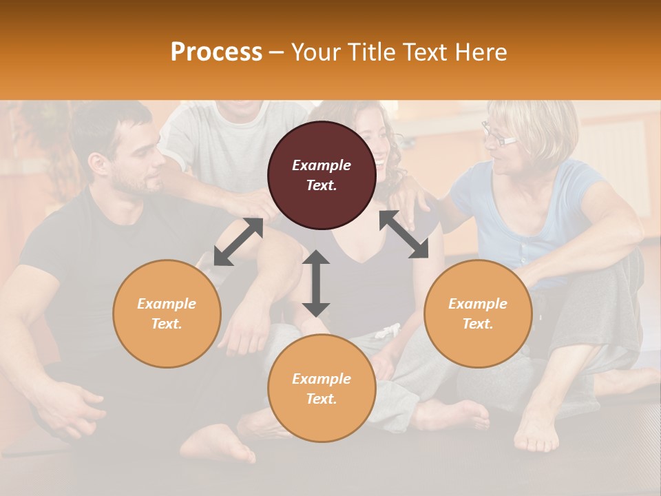 A Group Of People Sitting On A Yoga Mat PowerPoint Template