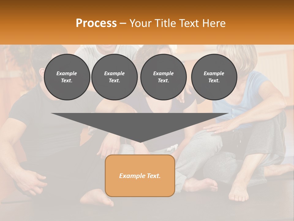 A Group Of People Sitting On A Yoga Mat PowerPoint Template