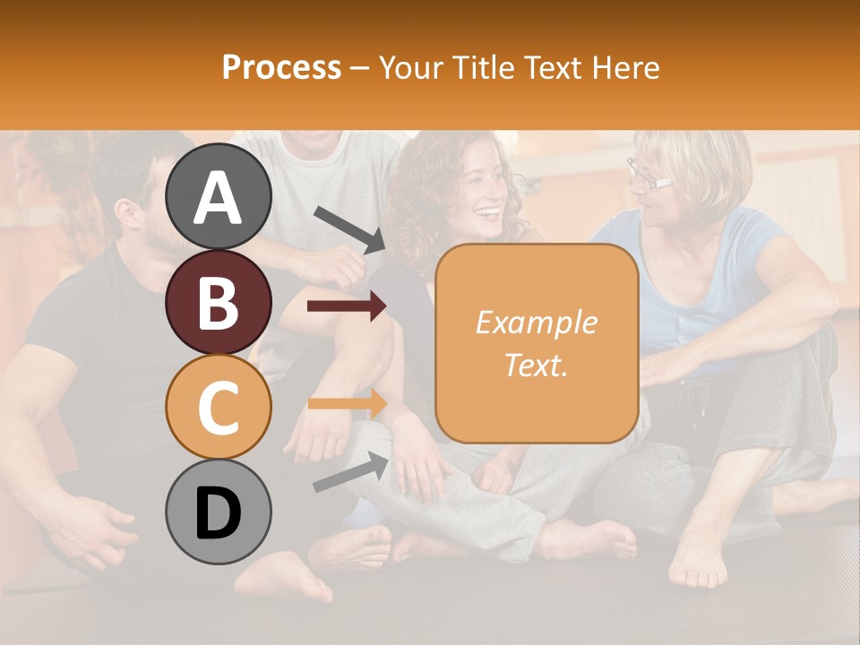 A Group Of People Sitting On A Yoga Mat PowerPoint Template