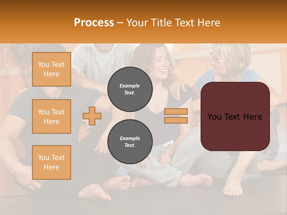 A Group Of People Sitting On A Yoga Mat PowerPoint Template