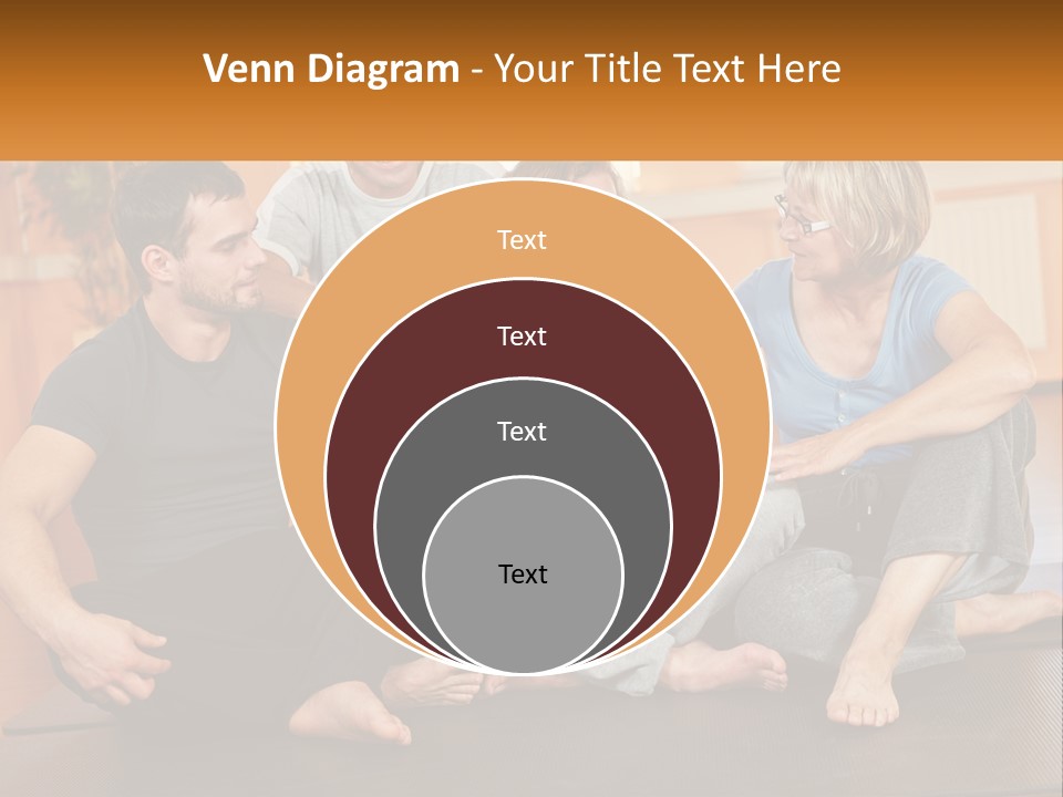 A Group Of People Sitting On A Yoga Mat PowerPoint Template