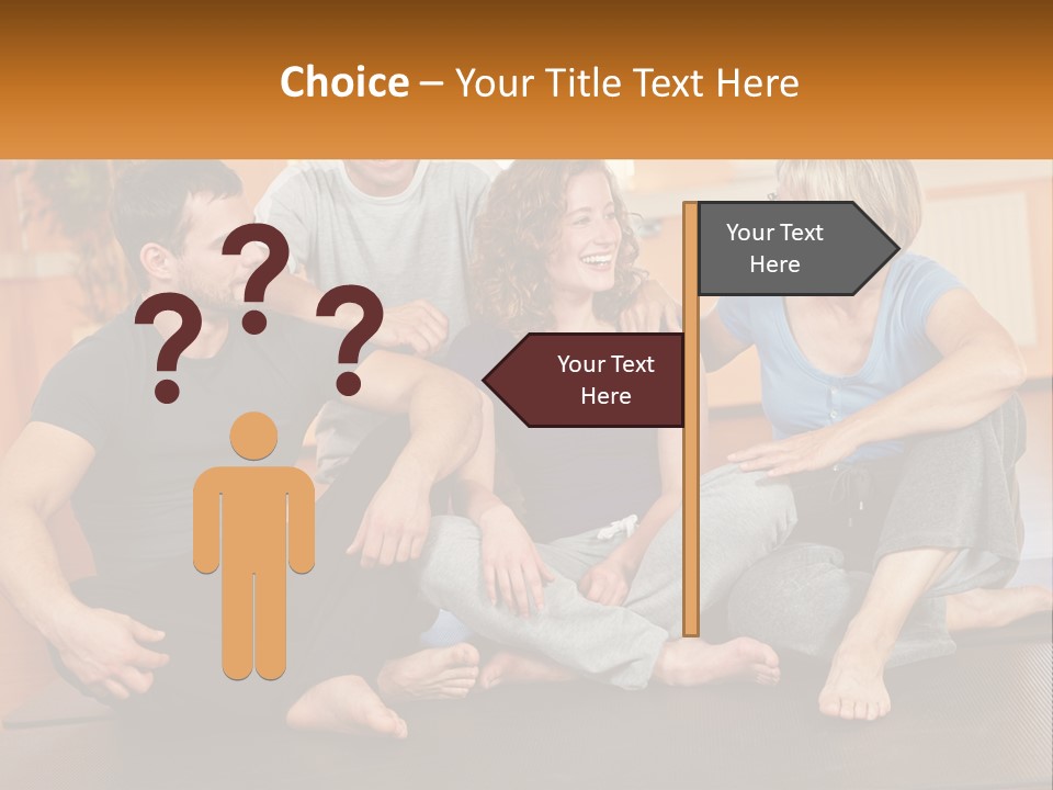 A Group Of People Sitting On A Yoga Mat PowerPoint Template