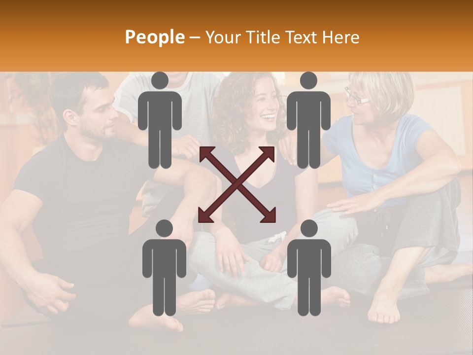 A Group Of People Sitting On A Yoga Mat PowerPoint Template