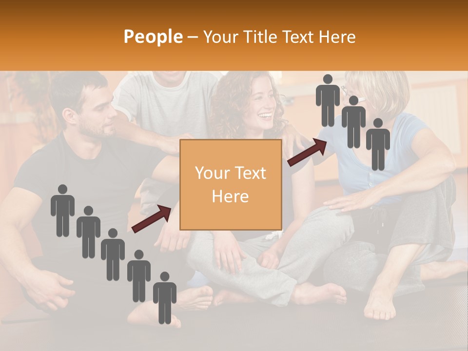 A Group Of People Sitting On A Yoga Mat PowerPoint Template