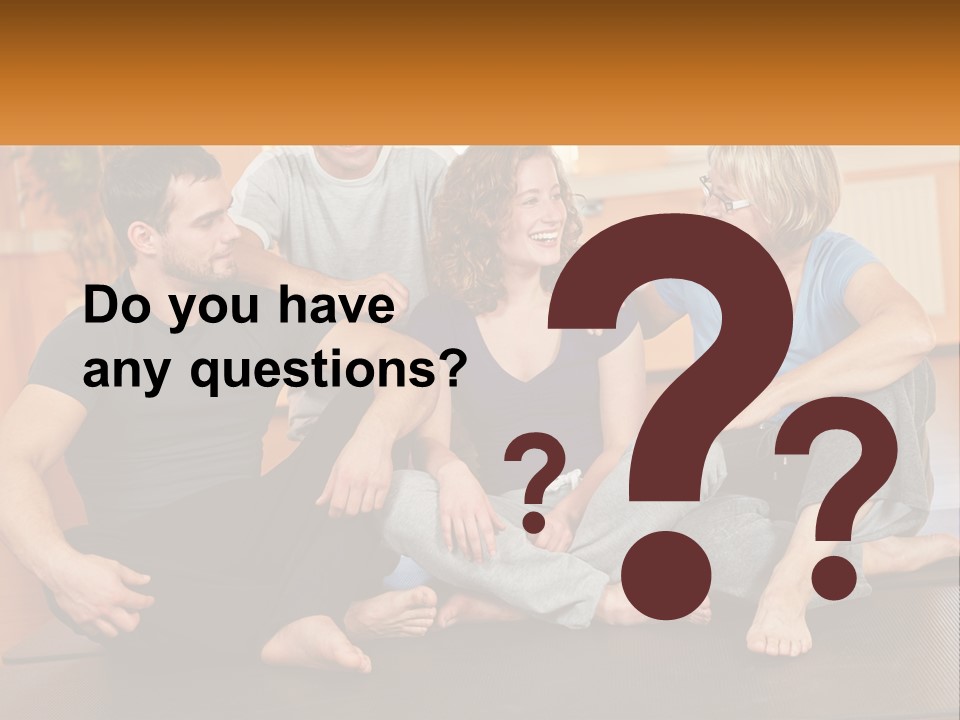 A Group Of People Sitting On A Yoga Mat PowerPoint Template