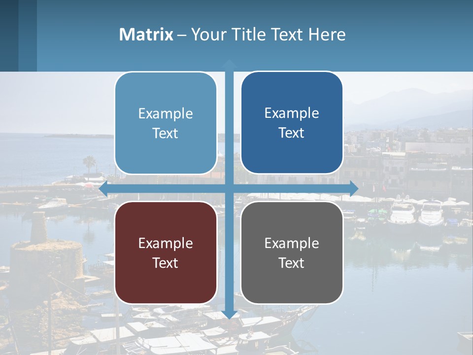 A Harbor Filled With Lots Of Boats On Top Of Water PowerPoint Template
