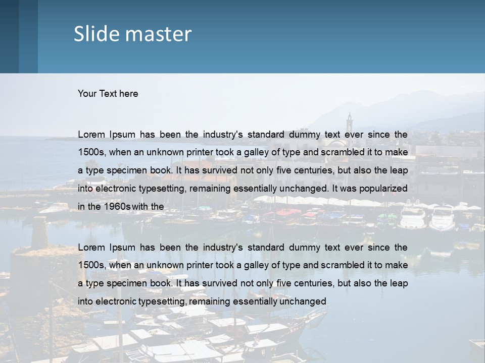 A Harbor Filled With Lots Of Boats On Top Of Water PowerPoint Template
