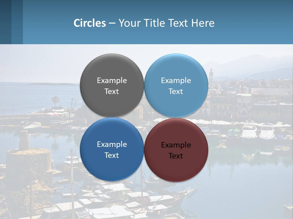 A Harbor Filled With Lots Of Boats On Top Of Water PowerPoint Template