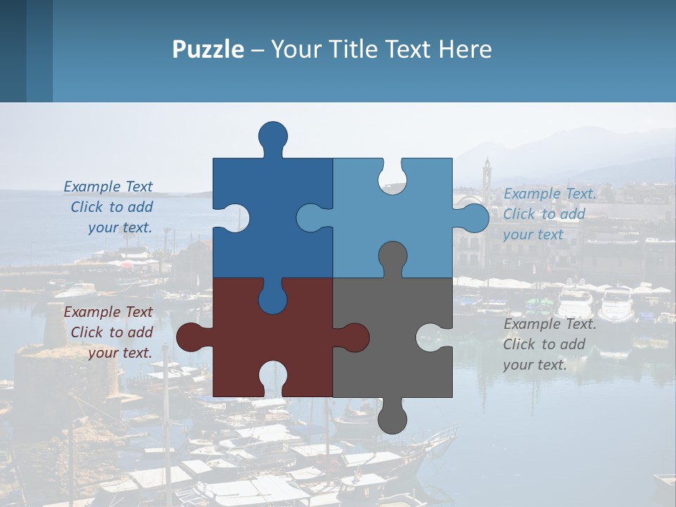 A Harbor Filled With Lots Of Boats On Top Of Water PowerPoint Template