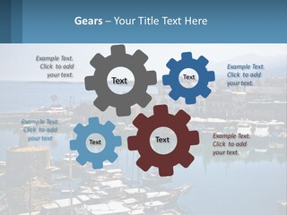 A Harbor Filled With Lots Of Boats On Top Of Water PowerPoint Template