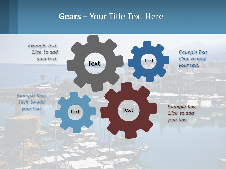 A Harbor Filled With Lots Of Boats On Top Of Water PowerPoint Template