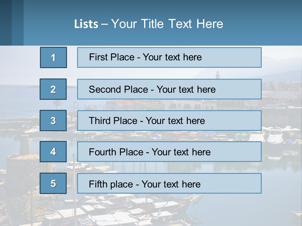 A Harbor Filled With Lots Of Boats On Top Of Water PowerPoint Template
