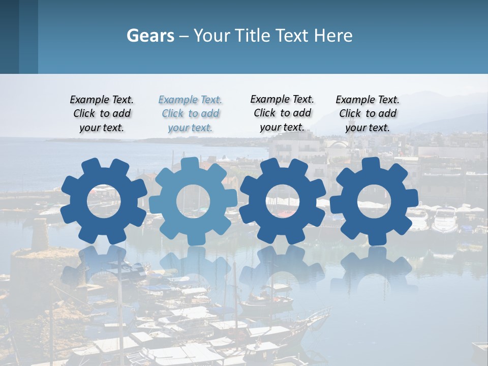 A Harbor Filled With Lots Of Boats On Top Of Water PowerPoint Template