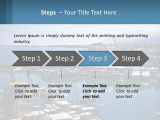 A Harbor Filled With Lots Of Boats On Top Of Water PowerPoint Template
