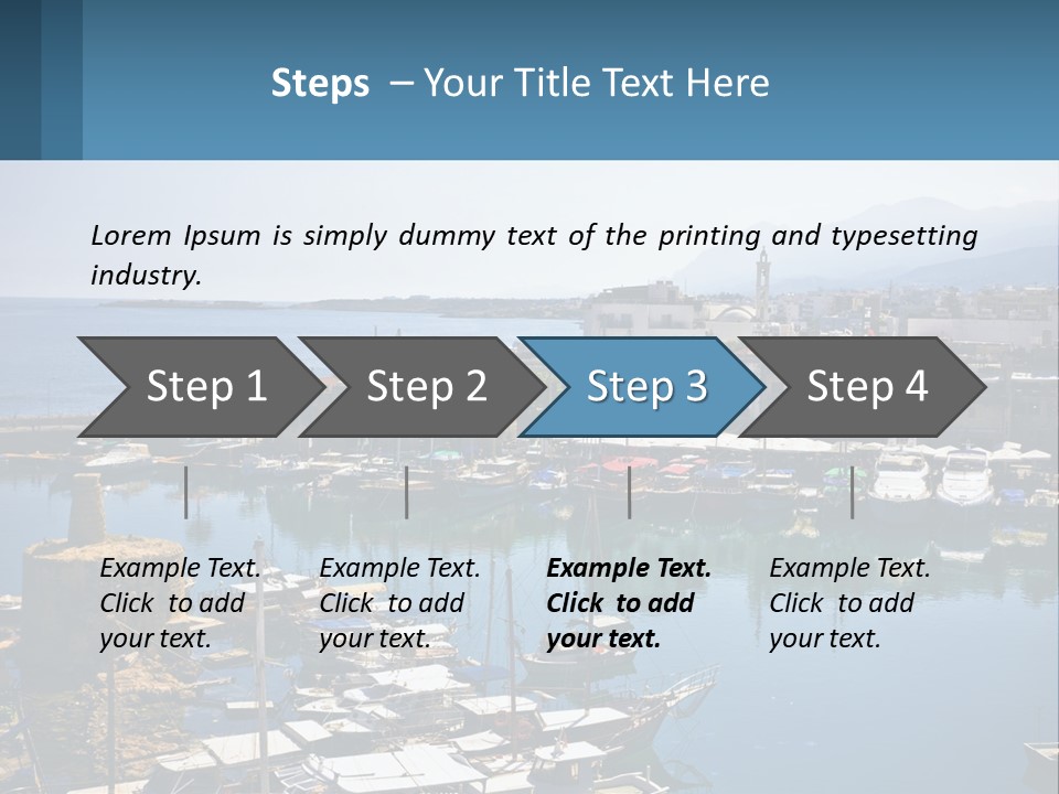A Harbor Filled With Lots Of Boats On Top Of Water PowerPoint Template