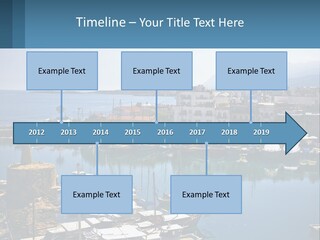 A Harbor Filled With Lots Of Boats On Top Of Water PowerPoint Template