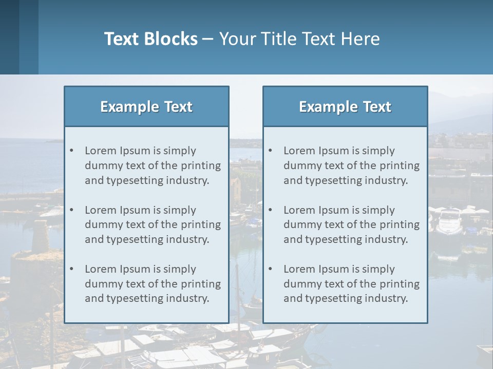A Harbor Filled With Lots Of Boats On Top Of Water PowerPoint Template