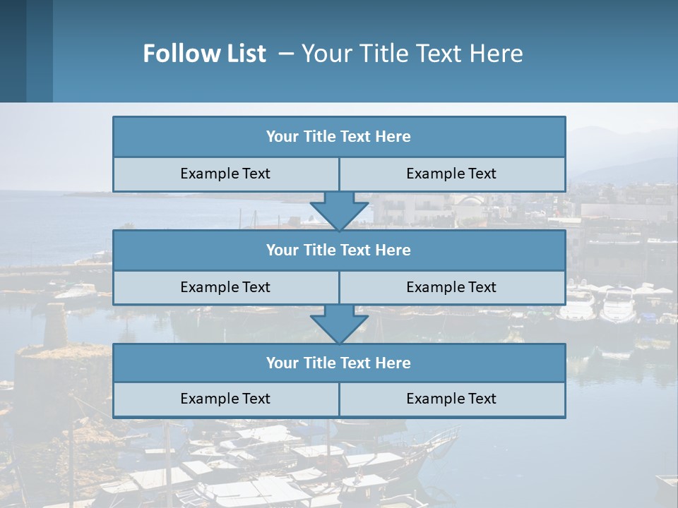 A Harbor Filled With Lots Of Boats On Top Of Water PowerPoint Template