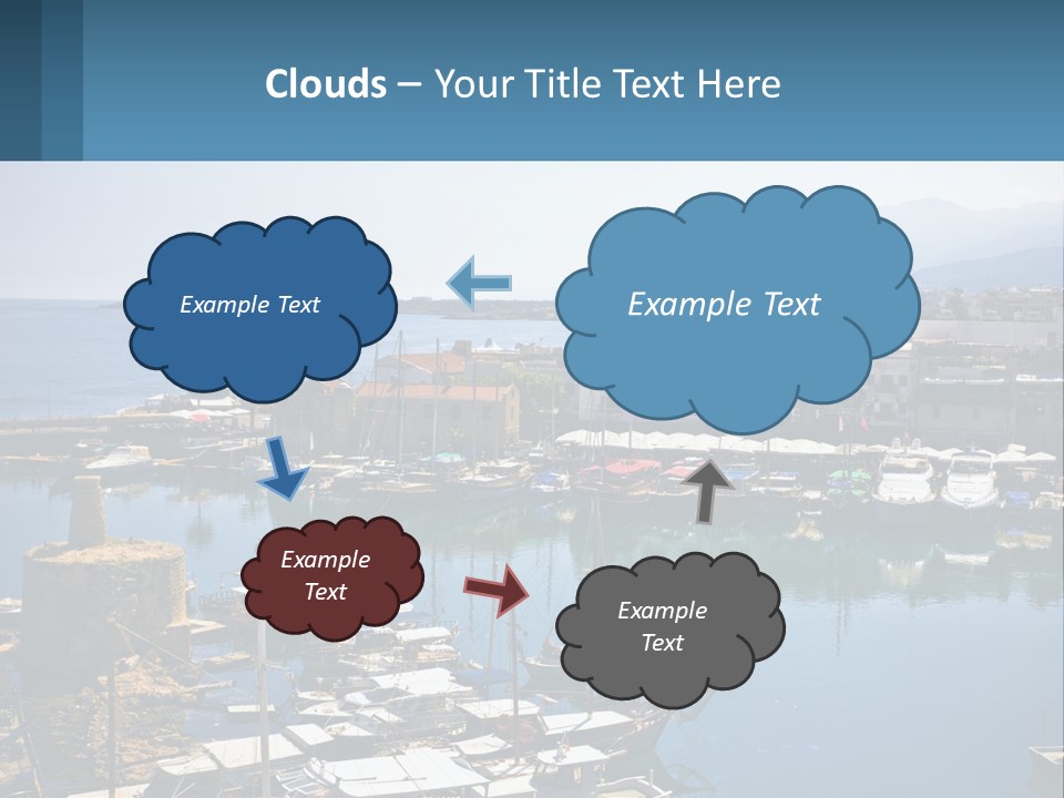 A Harbor Filled With Lots Of Boats On Top Of Water PowerPoint Template