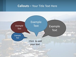 A Harbor Filled With Lots Of Boats On Top Of Water PowerPoint Template