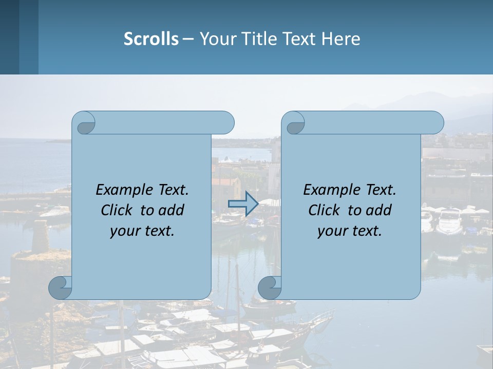 A Harbor Filled With Lots Of Boats On Top Of Water PowerPoint Template