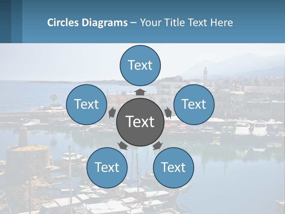 A Harbor Filled With Lots Of Boats On Top Of Water PowerPoint Template