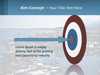 A Harbor Filled With Lots Of Boats On Top Of Water PowerPoint Template