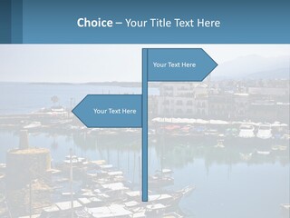 A Harbor Filled With Lots Of Boats On Top Of Water PowerPoint Template