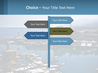 A Harbor Filled With Lots Of Boats On Top Of Water PowerPoint Template