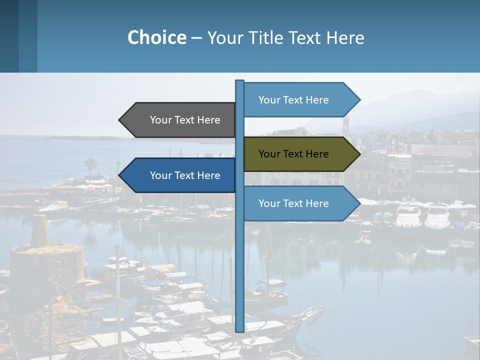 A Harbor Filled With Lots Of Boats On Top Of Water PowerPoint Template