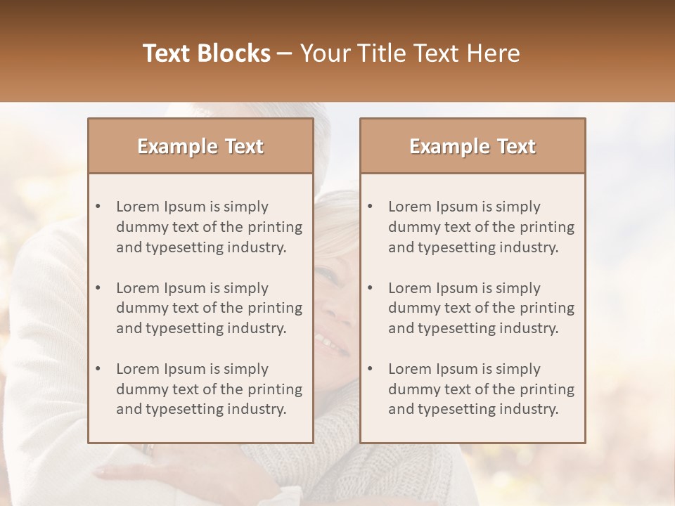 A Man And A Woman Hugging Each Other PowerPoint Template