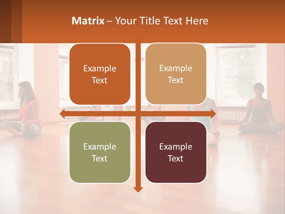 A Group Of People Sitting In A Circle Doing Yoga PowerPoint Template