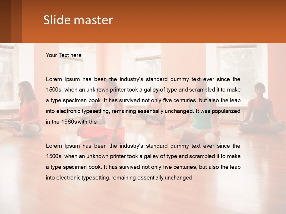 A Group Of People Sitting In A Circle Doing Yoga PowerPoint Template