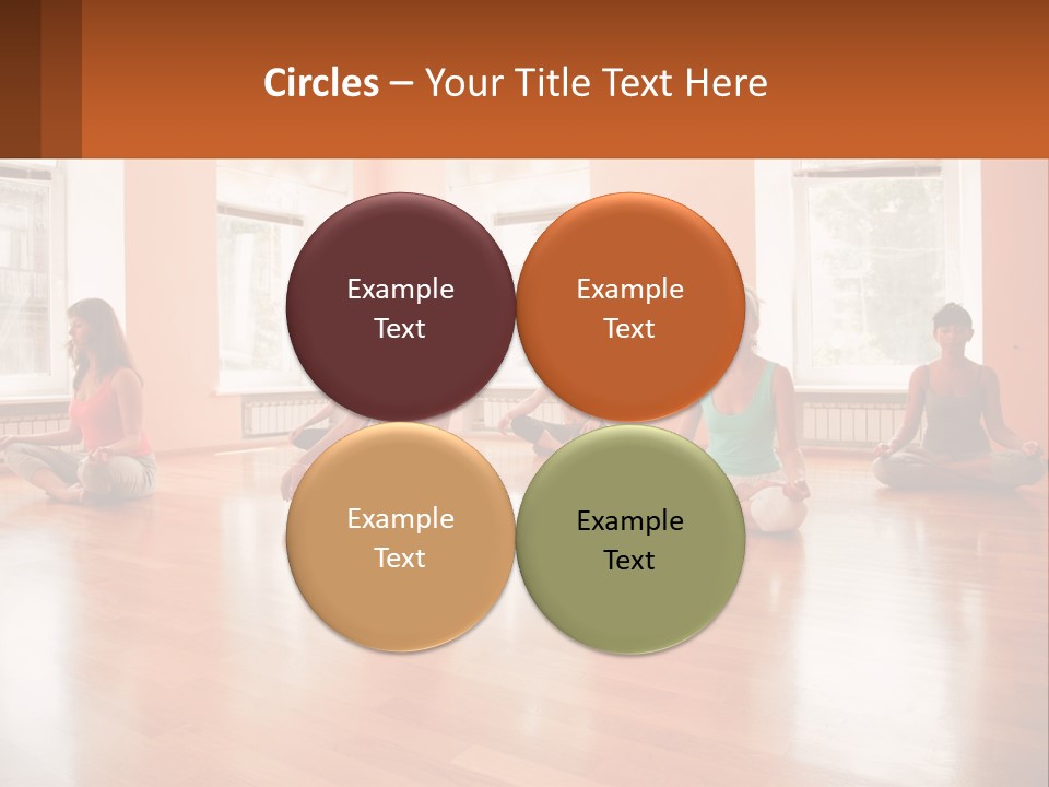 A Group Of People Sitting In A Circle Doing Yoga PowerPoint Template