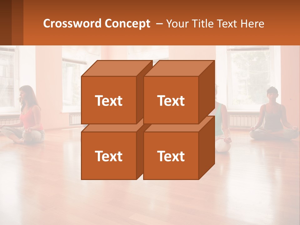 A Group Of People Sitting In A Circle Doing Yoga PowerPoint Template
